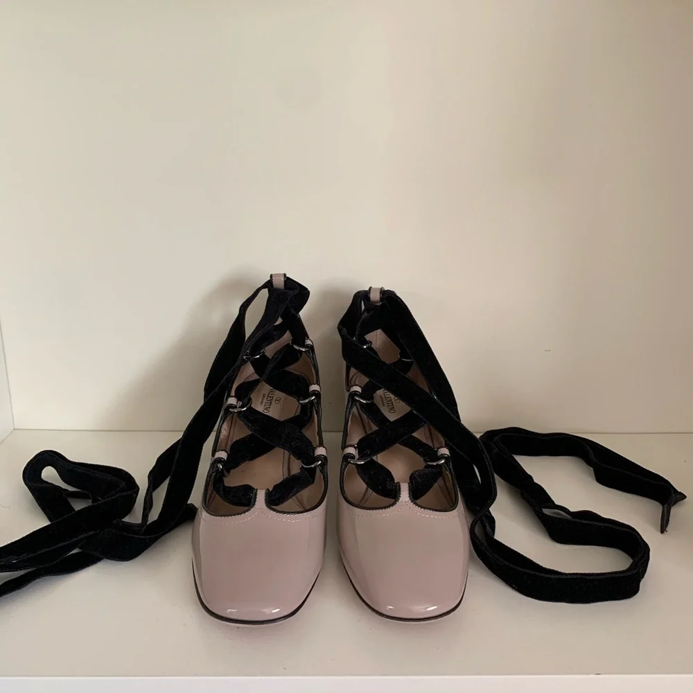 New Valentino ballerina patent heels